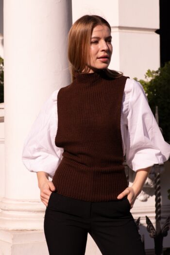 Crystal two piece shirt and sweater look