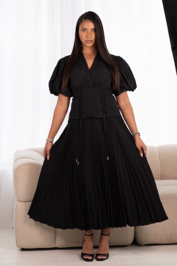 Black corseted Dress